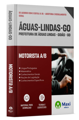 Apostila Prefeitura de Águas Lindas - GO - 2023 - Motorista A/B