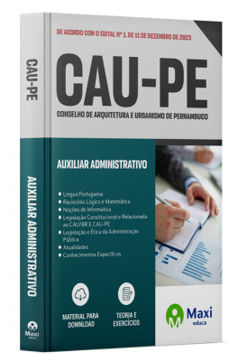 Apostila CAU-PE - 2023 - Auxiliar Administrativo