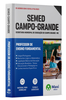 Apostila SEMED Campo Grande - MS - 2023 - Professor de Ensino Fundamental