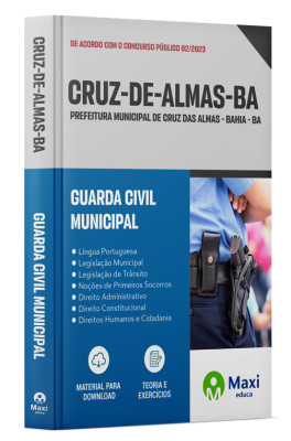Apostila Prefeitura De Cruz Das Almas - BA - 2023 - Guarda Civil Municipal