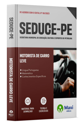 Apostila SEDUCE-PE - 2023 - Motorista de Carro Leve