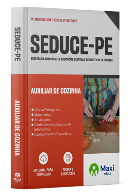 Apostila SEDUCE-PE - 2023 - Auxiliar de Cozinha