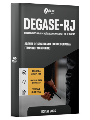 DEGASE-RJ - Departamento Geral de Ações Socioeducativas - RJ - 2025 - Agente de Segurança Socioeducativa Feminino/ Masculino
