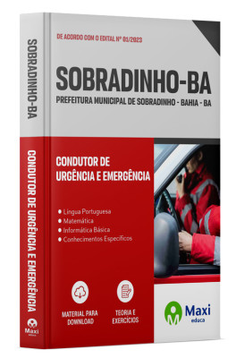Apostila Prefeitura de Sobradinho - BA - 2023 - Condutor de Urgência e Emergência