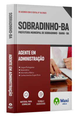Apostila Prefeitura de Sobradinho - BA - 2023 - Agente em Administração
