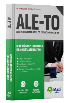 Apostila ALE-TO - 2023 - Comum às especialidades de Analista Legislativo: Auditoria e Controle Interno; Ciências Contábeis;  Ciências Econômicas; Cerimonial; Direito; Enfermagem; Análise de sistema; Análise de Suporte em Informática; Suporte Técnico em In