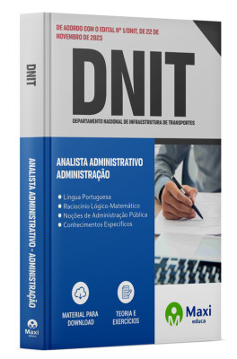 Apostila DNIT 2023 - Analista Administrativo - Administração