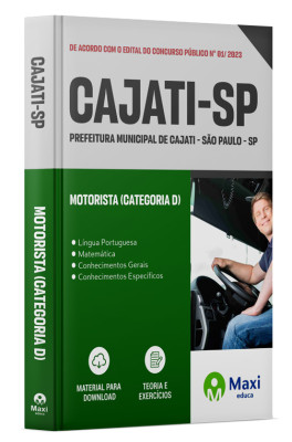 Apostila Prefeitura de Cajati - SP - 2023 - Motorista (Categoria D)