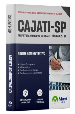 Apostila Prefeitura de Cajati - SP - 2023 - Agente Administrativo