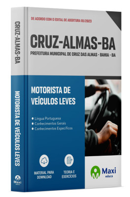 Apostila Prefeitura De Cruz Das Almas - BA - 2023 - Motorista de Veículos Leves