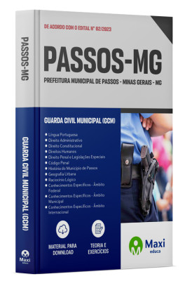 Apostila Prefeitura de Passos - MG - 2023 - Guarda Civil Municipal (GCM)
