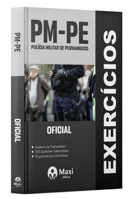 Caderno de Questões PM-PE - 2023 - 500 questões gabaritadas - Praticando - Oficial