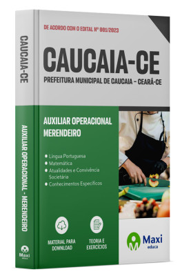 Apostila Prefeitura de Caucaia - CE - 2023 - Auxiliar Operacional - Merendeiro