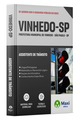 Apostila Prefeitura de Vinhedo - SP - 2023 - Assistente de Trânsito
