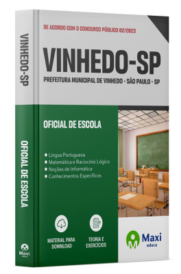 Apostila Prefeitura de Vinhedo - SP - 2023 - Oficial de Escola