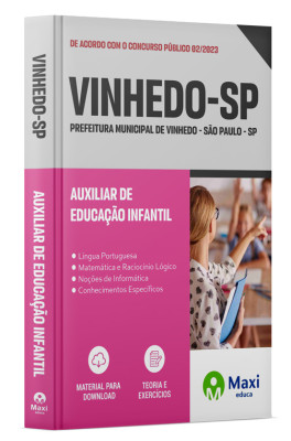 Apostila Prefeitura de Vinhedo - SP - 2023 - Auxiliar de Educação Infantil