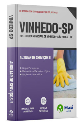 Apostila Prefeitura de Vinhedo - SP - 2023 - Auxiliar de Serviços II