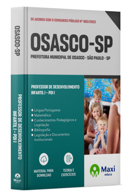 Apostila Prefeitura de Osasco em PDF - SP - 2023 - Professor de Desenvolvimento Infantil I – PDI I