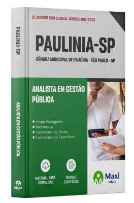 Apostila Câmara de Paulínia - SP 2023 - Analista em Gestão Pública