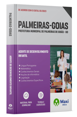 Apostila Prefeitura de Palmeiras de Goiás - GO 2023 - Agente De Desenvolvimento Infantil