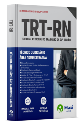 Apostila TRT-RN - 2023 - Técnico Judiciário - Área ADMINISTRATIVA