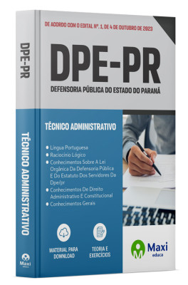 Apostila DPE-PR - 2023 - Técnico Administrativo