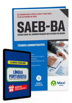 Apostila SAEB-BA - 2023 - Técnico Administrativo - Administrativo