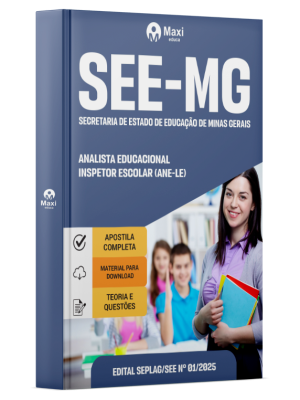 Apostila SEE-MG - Secretaria de Estado de Educação de Minas Gerais - 2025 - Analista Educacional - Inspetor Escolar (ANE-LE)