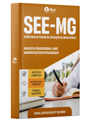 Apostila SEE-MG - Secretaria de Estado de Educação de Minas Gerais - 2025 - Analista Educacional (ANE) - Administrativo/Pedagógico