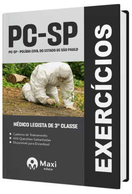 Caderno de Questões PC-SP - 2023 - 400 questões gabaritadas - Praticando - Médico Legista de 3ª Classe