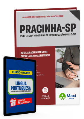 Apostila Prefeitura de Pracinha - SP - 2023 - Auxiliar Administrativo Departamento Assistência Social