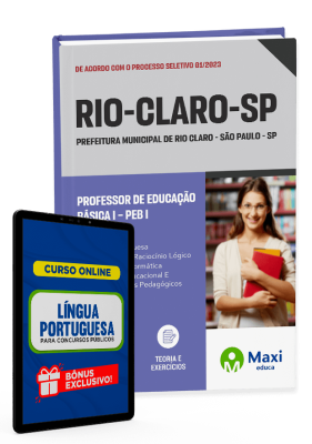 Apostila Prefeitura de Rio Claro - SP - 2023 - Professor de Educação Básica I – PEB I