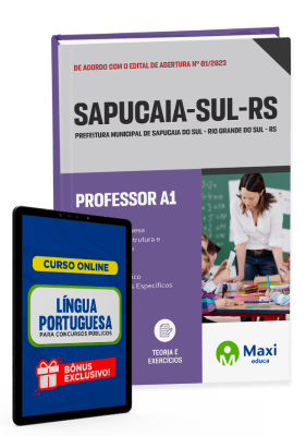 Apostila Prefeitura de Sapucaia do Sul - RS - 2023 - Professor A1