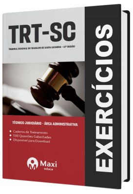 Caderno de questões TRT-SC - 2023 - 500 questões gabaritadas - Praticando - Técnico judiciário - área administrativa