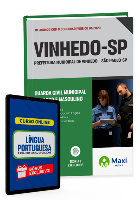 Apostila Prefeitura de Vinhedo - SP - 2023 - Guarda Civil Municipal – Feminino e Masculino