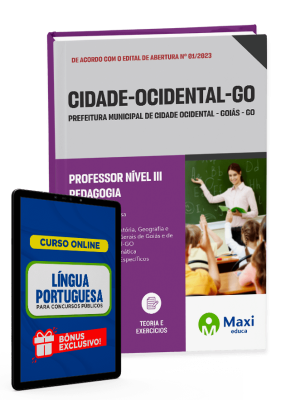 Apostila Prefeitura de Cidade Ocidental - GO - 2023 - Professor Nível III - Pedagogia