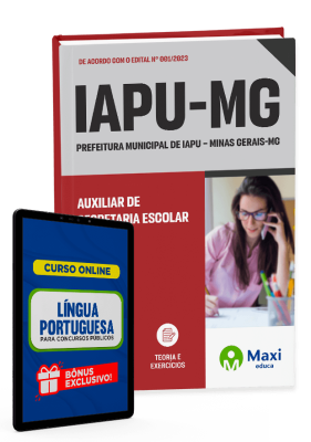 Apostila Prefeitura de Iapu - MG - 2023 - Auxiliar de Secretaria Escolar