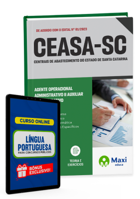 Apostila CEASA SC - 2023 - Agente Operacional Administrativo II – Auxiliar Administrativo