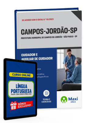 Apostila Prefeitura de Campos do Jordão - SP - 2023 - Cuidador e Auxiliar de Cuidador
