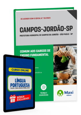 Apostila Prefeitura de Campos do Jordão - SP - 2023 - Comum aos Cargos de Ensino Fundamental Completo: Agente da Defesa Civil, Bombeiro Civil, Cozinheira, Mecânico, Operador de Máquinas Leves e Operador de Máquinas Pesadas