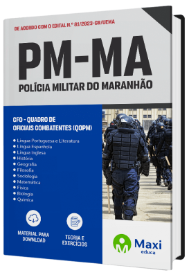 Apostila PM-MA - 2023 - CFO - Quadro de Oficiais Combatentes (QOPM)