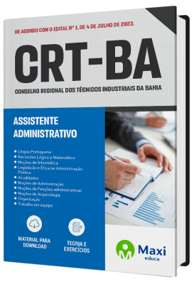 Apostila CRT-BA  - 2023 - Assistente Administrativo