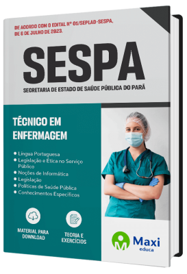 Apostila SESPA - Secretaria de Estado de Saúde Pública do Pará - 2023 - TÉCNICO EM ENFERMAGEM
