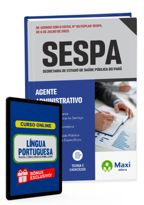 Apostila SESPA - Secretaria de Estado de Saúde Pública do Pará - AGENTE ADMINISTRATIVO