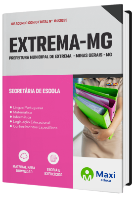 Apostila Prefeitura de Extrema - MG - 2023 - Secretária de Escola