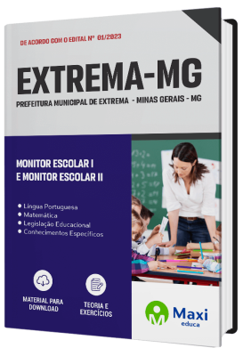 Apostila Prefeitura de Extrema - MG - 2023 - Monitor Escolar I e Monitor Escolar II