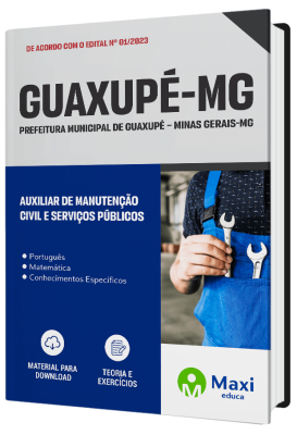 Apostila Prefeitura de Guaxupé -MG - 2023 - Auxiliar de Manutenção Civil e Serviços Públicos