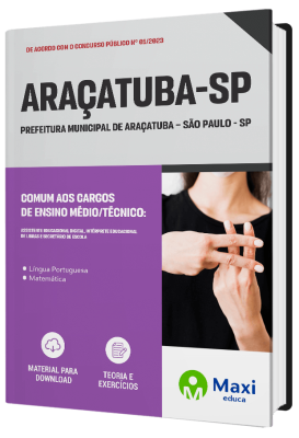 Apostila Prefeitura de Araçatuba-SP 2023 - Comum aos Cargos de Ensino Médio/Técnico