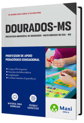 Apostila Prefeitura de Dourados - MS - 2023 - Professor de Apoio Pedagógico Educacional