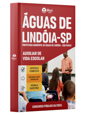 Apostila Prefeitura de Águas de Lindóia - SP - 2026 - Auxiliar de Vida Escolar